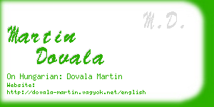 martin dovala business card